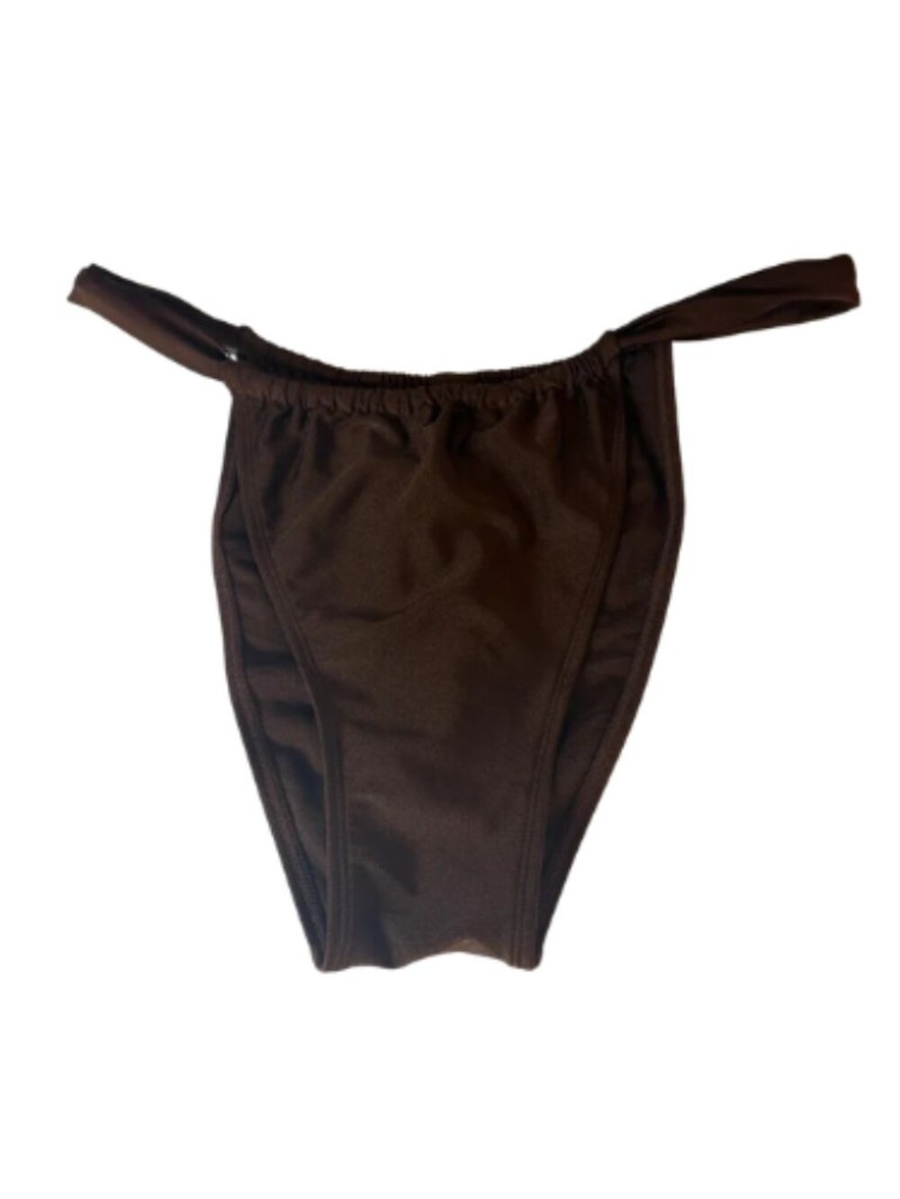 No Boundaries Women’s Cheeky High Leg Bikini Bottom Brown XL (16-18)